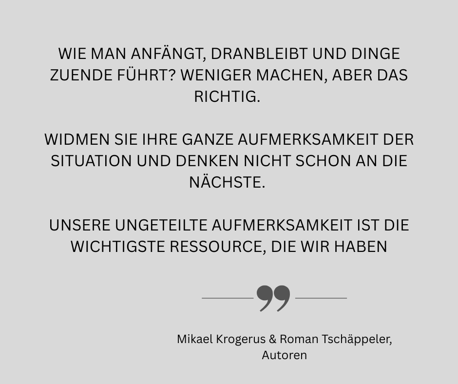 Zitat Krogerus und Tschäppeler